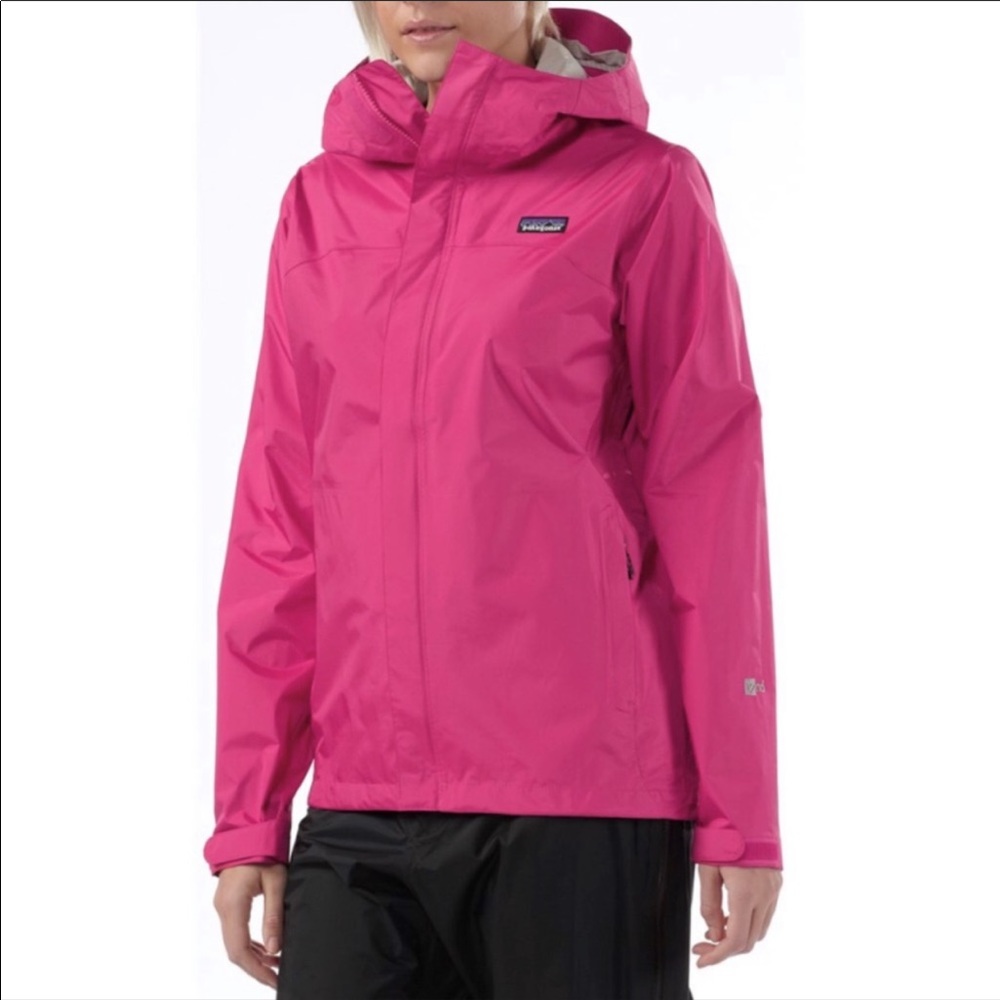 Patagonia H2no rain jacket, Small, bright pink.